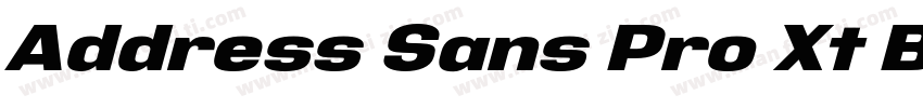 Address Sans Pro Xt Black字体转换